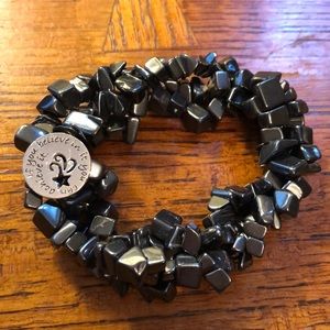 Triple strand marcasite Sterling bracelets